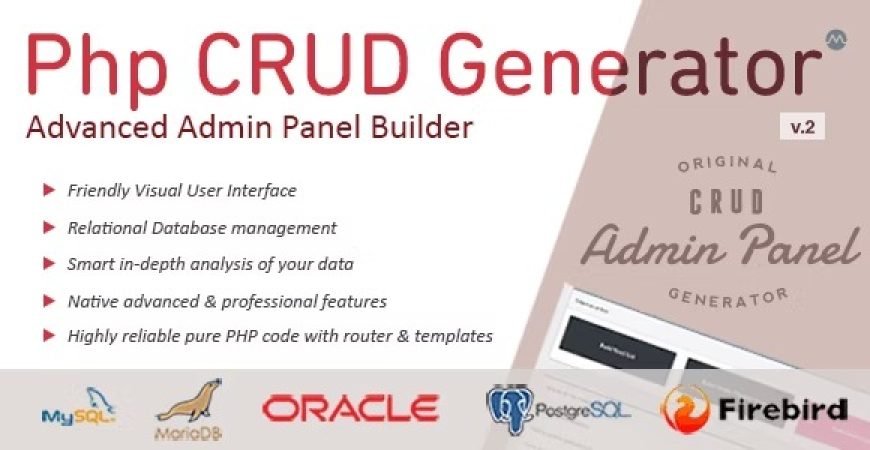 PHP CRUD Generator Nulled PHP Script