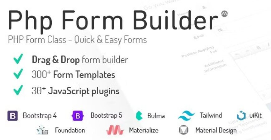 PHP Form Builder Nulled PHP Script